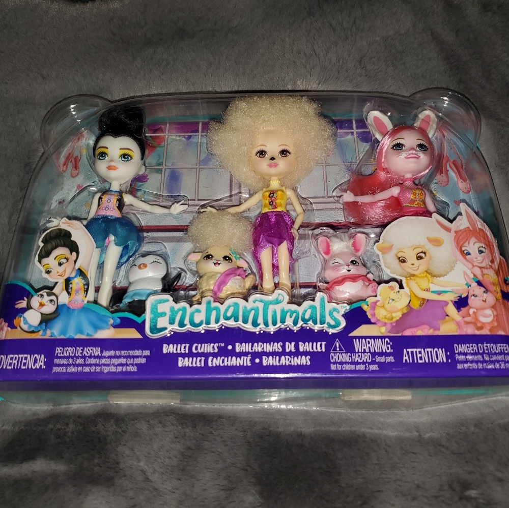 Enchantimals Playset w/Three Dolls Ballet Cuties